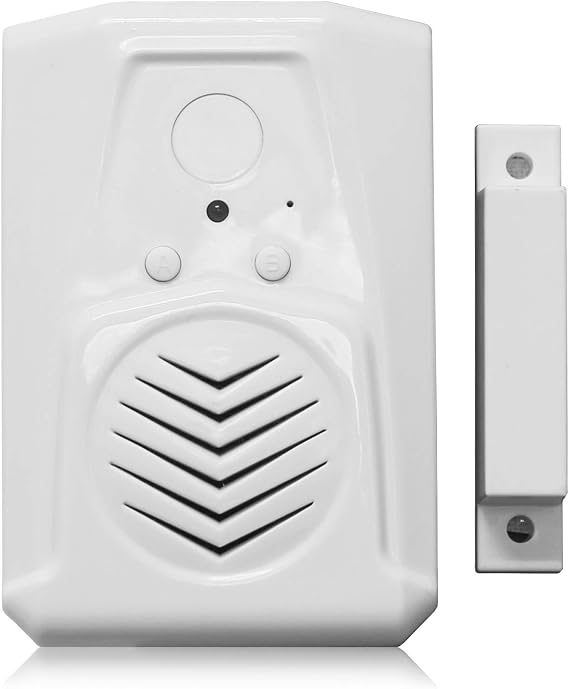 Wireless Door Sensor Alarm with Custom Voice, Magnetic Door Window Alert, Motion Activated Sound Player, USB Recordable Door Chime for Home Security, Store Entry, Refrigerator Reminder