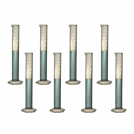 TN Lab Graduated Measuring Cylinder 100ml Polypropylene 8-Pack