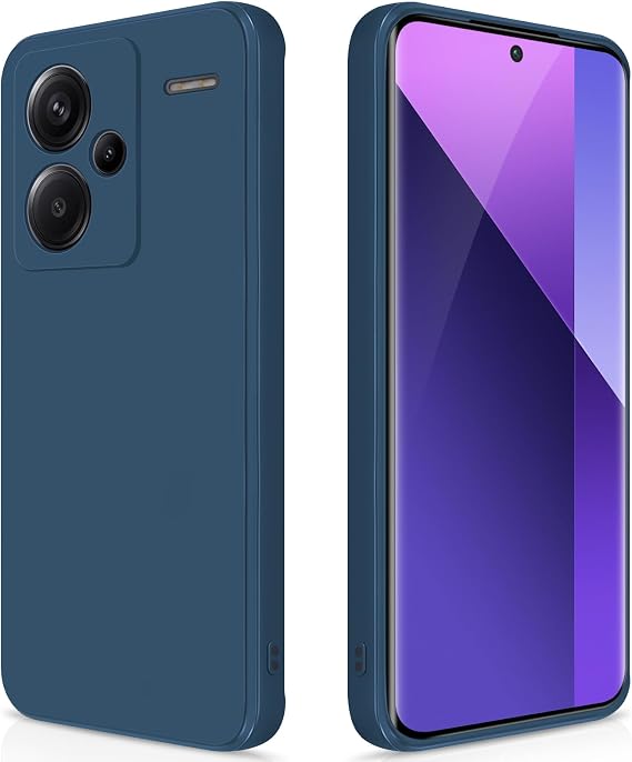 GiiYoon Case Compatible with Xiaomi Redmi Note 13 Pro Plus High-Quality Liquid Silicone Case All-Round Protection Mobile Phone Case Scratch-Resistant Soft Microfibre Lining Blue
