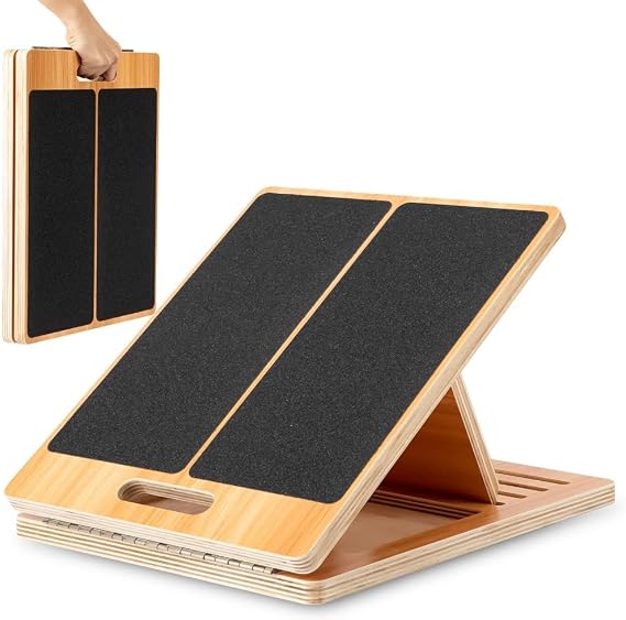 StrongTek Wooden Slant Board, 13-Inch Wide, 5 Adjustable Angles 15-35