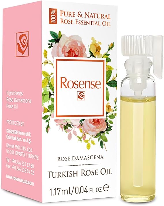 Rose Essential Oil 100% Pure Turkish (Rosa Damascena) Undiluted Rose Oil 1 gr