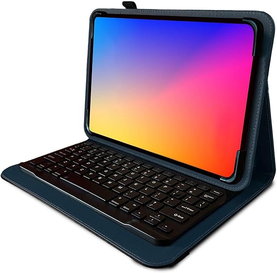 Navitech Blue Rotational Bluetooth Keyboard Case Compatible with TOSCiDO 10" Tablet