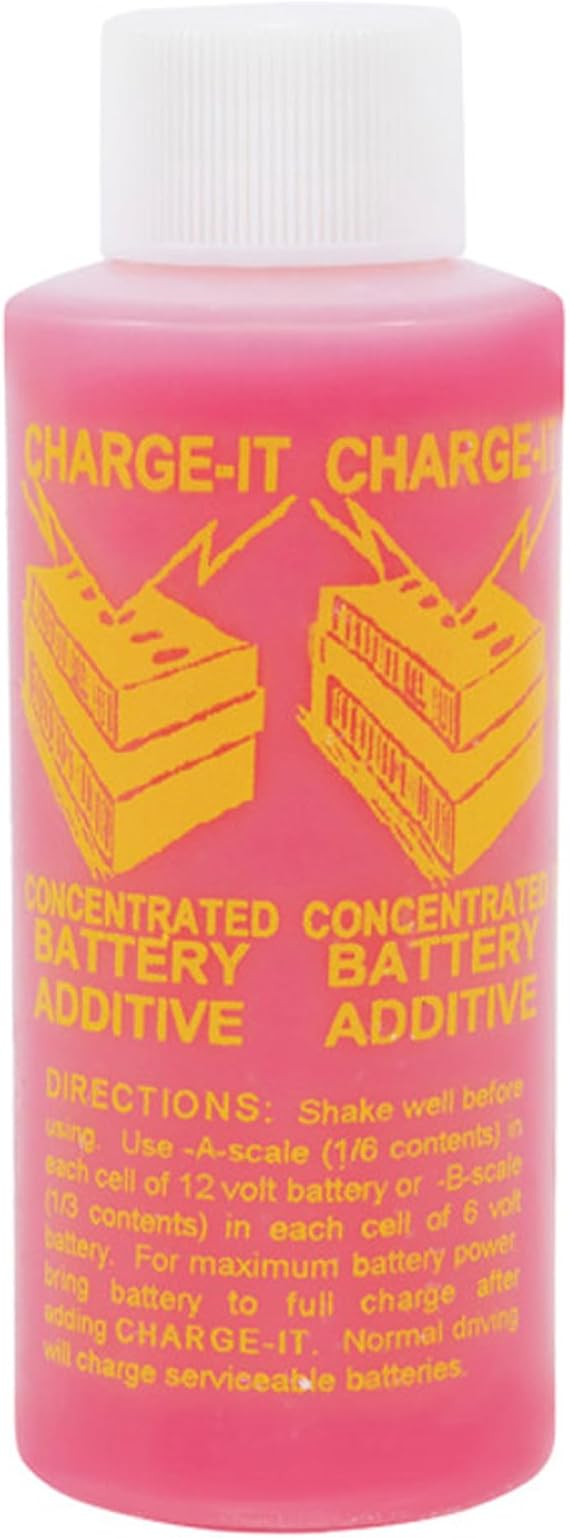 Solder-It Charge-It Battery Additive Heavy-Duty Concentrate (2 fl oz), Desulfator, Reactivator for Motorcycle, Golf Cart, Truck, Boat - Can Restore Charge to Dead Car Battery