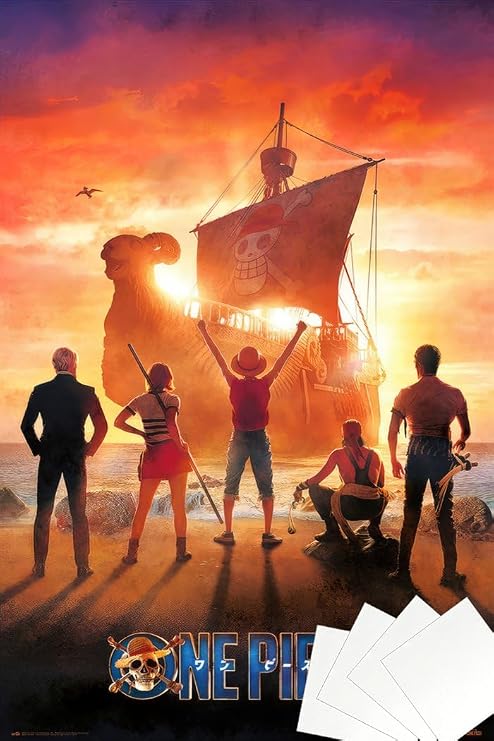 One Piece - Netflix TV Show Poster (Regular Style - Luffy & The Straw Hat Pirates) (Size: 24" x 36") (Poster & Poster Strip Set)