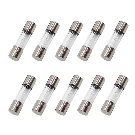 10pcs F1AL250V 5 X 20MM 1A Fast-Blow Glass Fuse - 250V, 3/16 in x 3/4 in