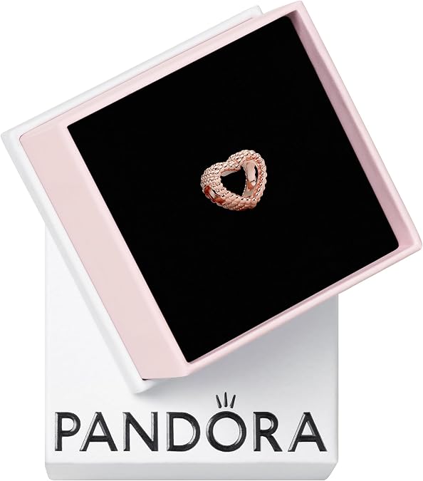 PANDORA Beaded Open Heart Charm