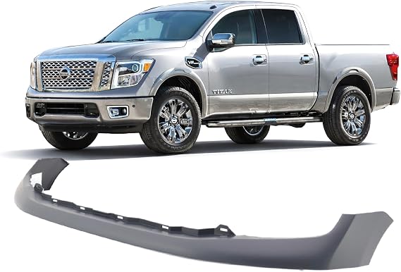 FitParts Compatible with Nissan Titan 20172019 Front Upper Bumper Cover | Primed, Ready to Paint, OEM 62025EZ60H, NI1014105