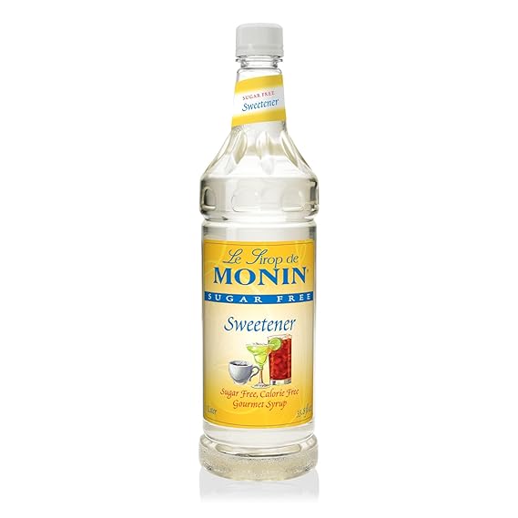 Monin - Sugar Free Sweetener, Zero Sugar Liquid Sweetener, Sugar Substitute, Flavored Syrup, Coffee Syrup, Made with Sucralose, Simple Syrup for Iced Tea, Cocktails, More, Clean Label (1 Liter)