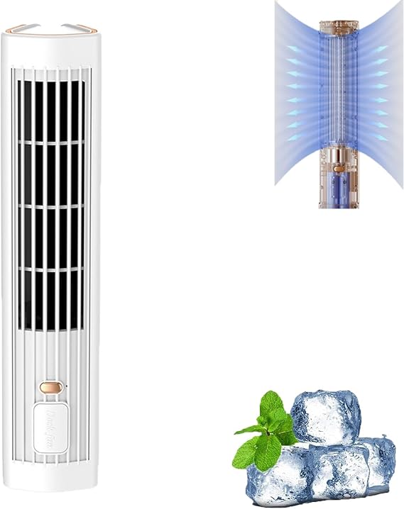 Coldeez Cooling Ace 5.0, Libiyi Cooling Ace with 3 Speeds, Coldeez Cooling Ace Air Conditioner, Portable Air Conditioner Cooling Fan Quiet with 3 Speeds (White)