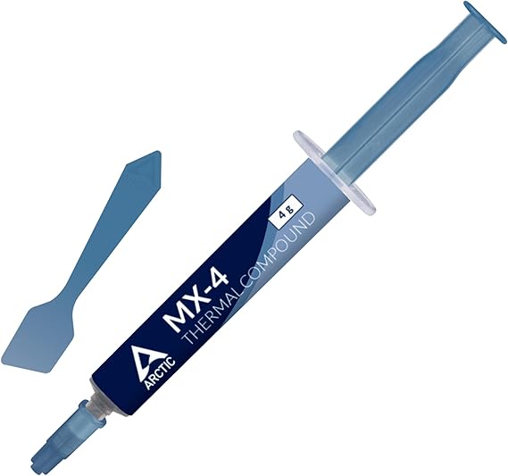 ARCTIC MX-4 (spatula dahil, 4 g) – Premium Performance termal macun tüm işlemciler için (CPU, GPU – PC, PS4), çok yüksek ısı iletkenliği, uzun dayanıklılık, güvenli kullanım, iletken değildir