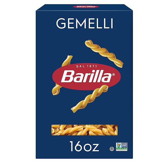 Barilla Gemelli Pasta, Non-GMO Kosher Pasta, 16oz.