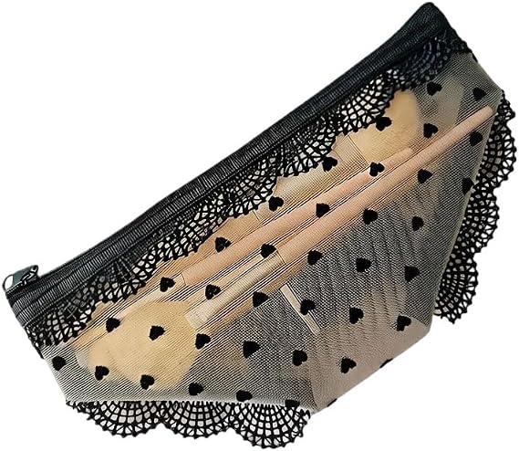 Y2k Cosmetic Bag for Purse Coquette Aesthetic Make Up Bag Bow Aesthetic Bag Cute Makeup Bag (Apricot,One size)