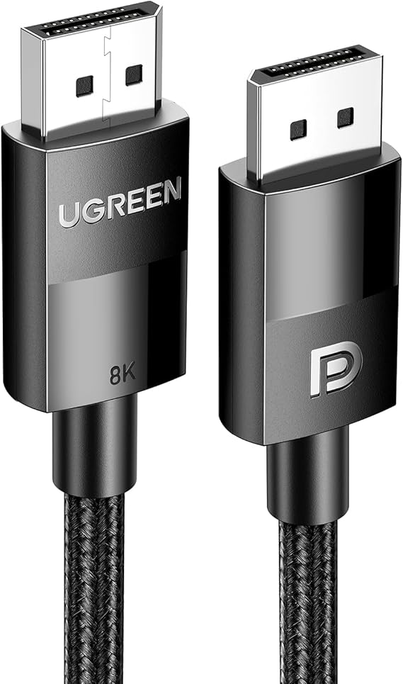 UGREEN VESA Certified 8K DisplayPort Cable 10FT, DP 1.4 Display Port Cable Cord Support 8K@60Hz, 4K@240Hz, FreeSync, G-Sync, HDR, 32.4Gbps for HDTVs, Displays, Monitors, Graphics, PC