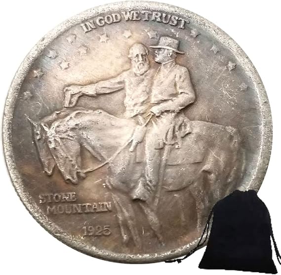 1925 Luxury Stone Mountain American Liberty Coin Badge;Memorial Half Dollar Art Coin United States of America Coin Lucky Souvenir for Collection Party Gifts