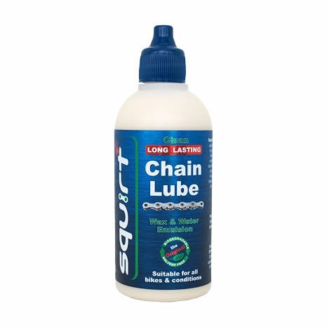 Squirt Chain Lube for Bikes 120 ml Long-Lasting Lubricant for All Bike Chains All-Weather Dry Bike Chain Lube to Reduce Noise & Chainsuck Bicycle Tools & Maintenance Aid