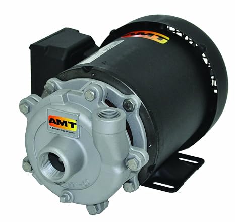 AMT 370C-98 1" x .75" Stainless Steel Straight Centrifugal Pump, Viton Seal, 3/4hp 3 Phase Motor