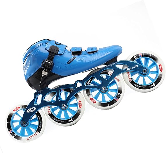 Professional Inline Speed Skates, 4 Wheels Carbon Fiber Skating Shoes Single Row Roller Skates,High Performance Speed Straight Skate Outdoor Inline Skate for Adult Children Unisex