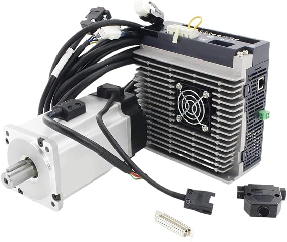 servo Motor kit 750W AC Servo Motor Kit with Brake,3000rpm 2.39Nm 4.8A Servo Motor and Driver Controller 220V,17 Bit Encoder RS485 CNC(Without Brake)