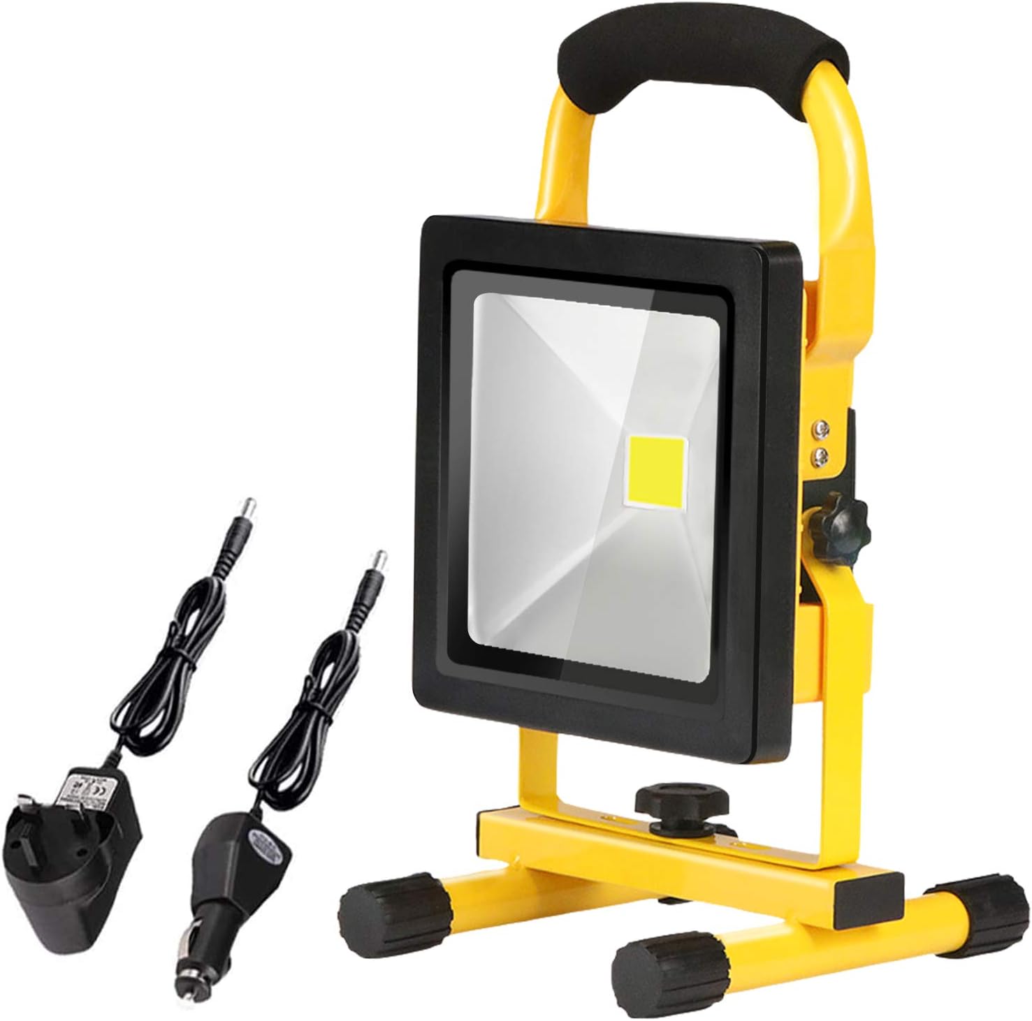 20W LED Work Light Rechargeable Super Bright 3000 Lumen Portable Battery Floodlight Waterproof Outdoor Security Light for Camping Hiking Car Repairing Garage Fishing BBQ [Energy Class A]