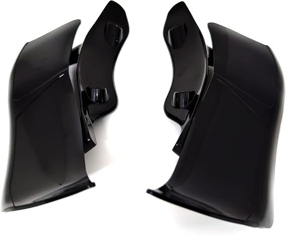 1 Pair ABS Big Size Fairing Windshield Air Deflectors Side Wing Deflectors for Harley Road Glide FLTRX 2015-2023 (Black)