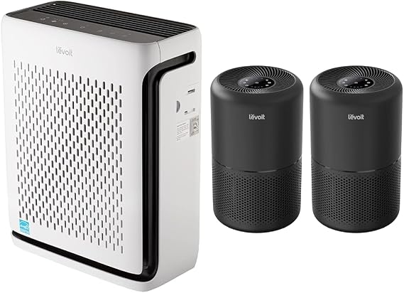 LEVOIT Air Purifiers for Home Large Room Bedroom Up to 1110 Ft2 with Air Quality & Air Purifier for Home Allergies Pets Hair in Bedroom, Covers Up to 1095 Sq.Foot