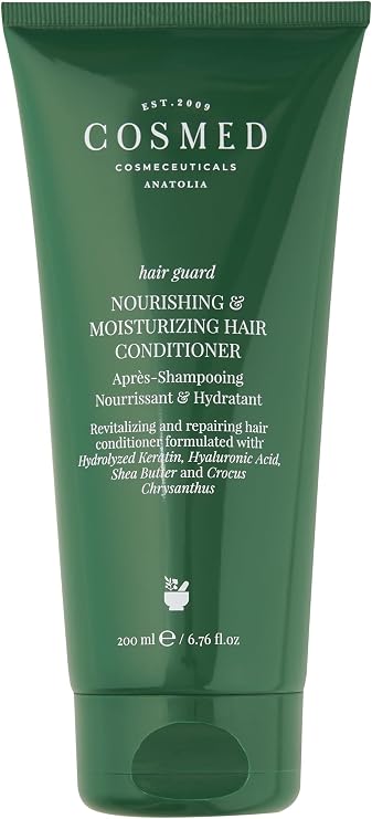 Cosmed Yıpranmış Saçlara Özel Keratin İçeren Nemlendirici Saç Bakım Kremi - Saç Maskesi - Nourishing & Moisturizing Hair Conditioner - 200 ml