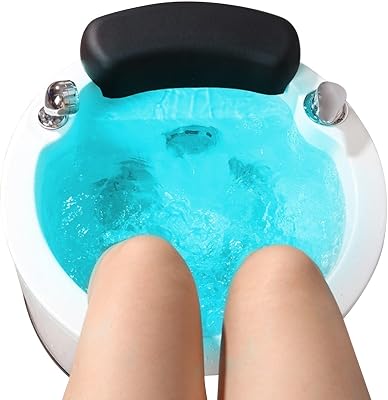 Foot hydromassage Foot Bath,Acrylic Footbath Spa Bath Pedicure,Pedicure Bowl,with Heat and Massage Colorful Lamp for Home Spa Treatment