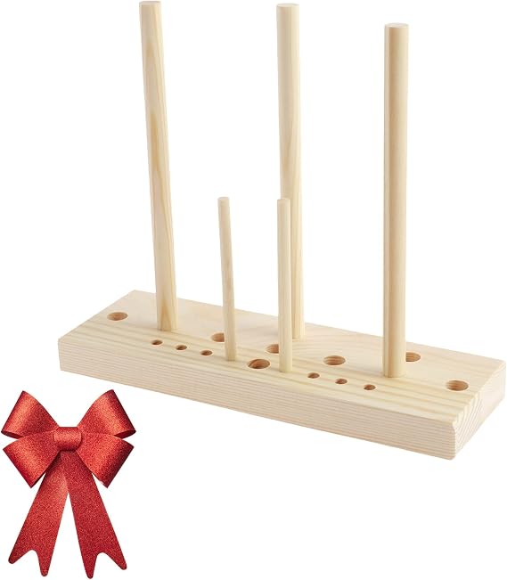 Bow Maker Bow Making Tool Portable Bow Tie Machine Lightweight Bow Maker Tool Practical Wreath Bow Maker Adjustable Wood Ribbon Bow Maker for Christmas Holiday Decor DIY Craft(E)