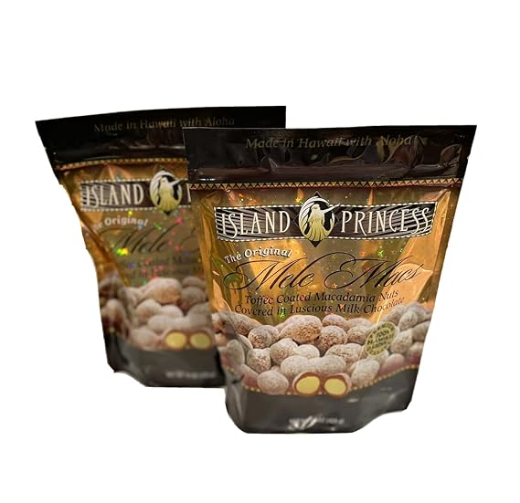 Island Princess 3 set - Mele Macs Toffee Coated Macadamia Nuts Covered in Milk Chocolate (15 Ounce Bag), 1.0 Count