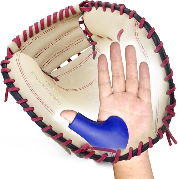 [for Kids] Catcher's Thumb Shield Baseball Thumb Guard for Baseball & Softball Catchers Thumb Protector for Baseball Catcher Gear Training Aid Catcher Accessories Reduce Sting-Blue