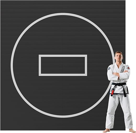 Foam/Inflatable Wrestling Mat - Wrestling Mats for Kids, Jiu Jitsu Mats for Home, Rollout/Foldable Workout Mats for BJJ, Gym, Judo, Martial Arts, Boxing, Yoga, MMA 5'x10'/8'x8'/10'x10'/13'x13'
