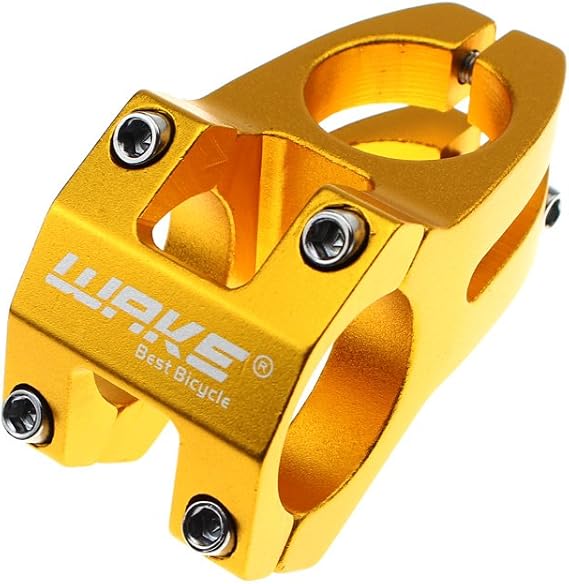 Wake 31.8 Stem 45mm Mountain Bike Stem Short MTB Stem for 31.8mm Hhandlebar, Most Mountain Bike Road Bike MTB BMX Gold