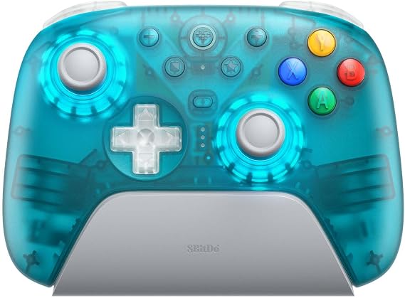 8Bitdo Ultimate 2 Wireless Controller for Windows/Android/Steam-Clear Blue