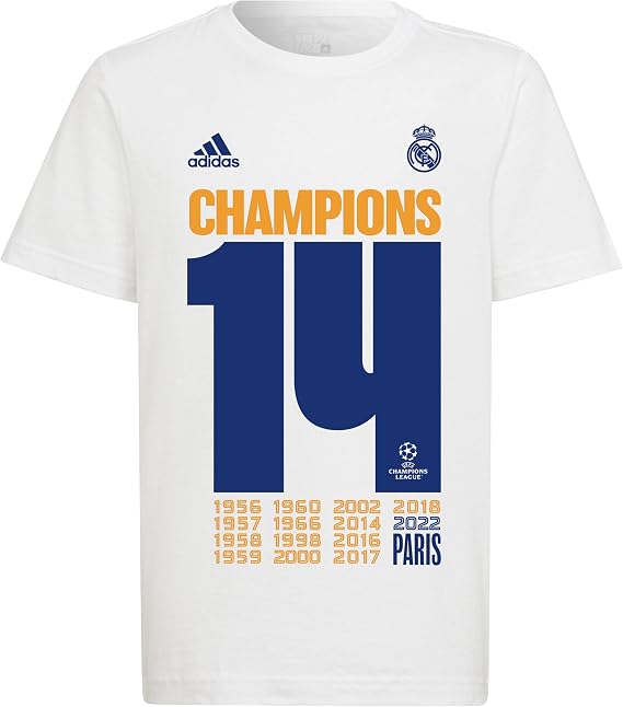 Real Madrid C.F. Unisex Baby Rm UCL Champ Y T-Shirt Real Madrid
