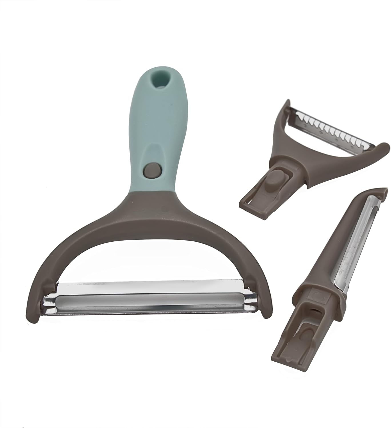 Cook Pro Peeler Wooden Chef Tool, small, Brown & Teal