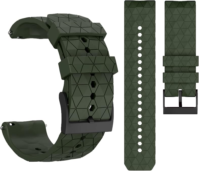 Band Compatible with Suunto 9 Titanium Spartan Sport Wrist HR Smart Watch Accessories 24mm Silicone Strap
