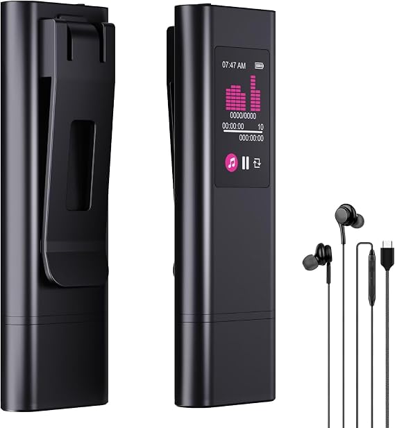 Digital Voice Recorder, 800 Hrs and AI Noise Reduction, Rechargeable Voice Activated Recorder with Playback, MP3 Player Perfect Capture Every Word for Classes, Meetings, Interviews