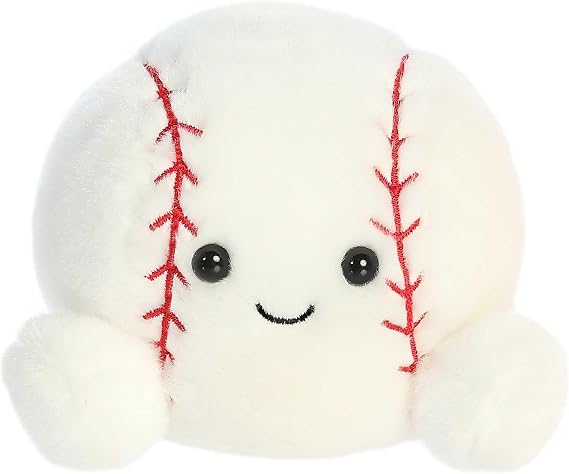 Aurora Adorable Palm PalsTM Slugger BaseballTM Stuffed Animal - Pocket-Sized Play - Collectable Fun - White 5 Inches