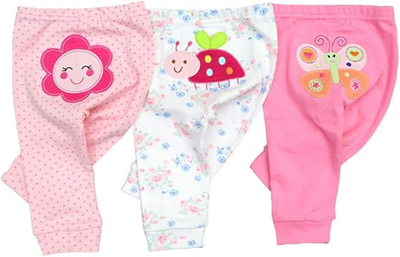 Unisex Baby 3-Pack Long Pants Boys Girls Toddler Cotton Shorts Gift Set