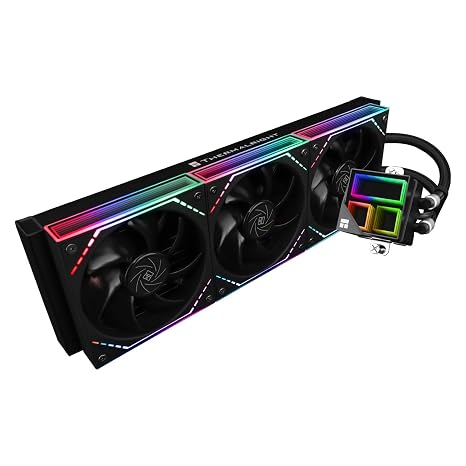 Thermalright Frozen Infinity 360 Black Liquid CPU Cooler,Triple PWM Fans with 2000RPM,Desktop CPU Aio Cooler,for AM4/AM5&Intel LGA1150/1151/1200/1700/1851,Infinity Mirror PC CPU Water Cooler