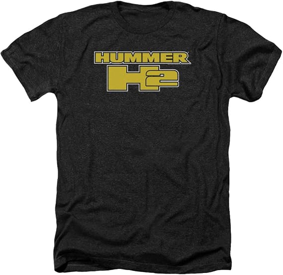 Hummer H2 Block Logo Unisex Adult Heather T Shirt for Men and Women