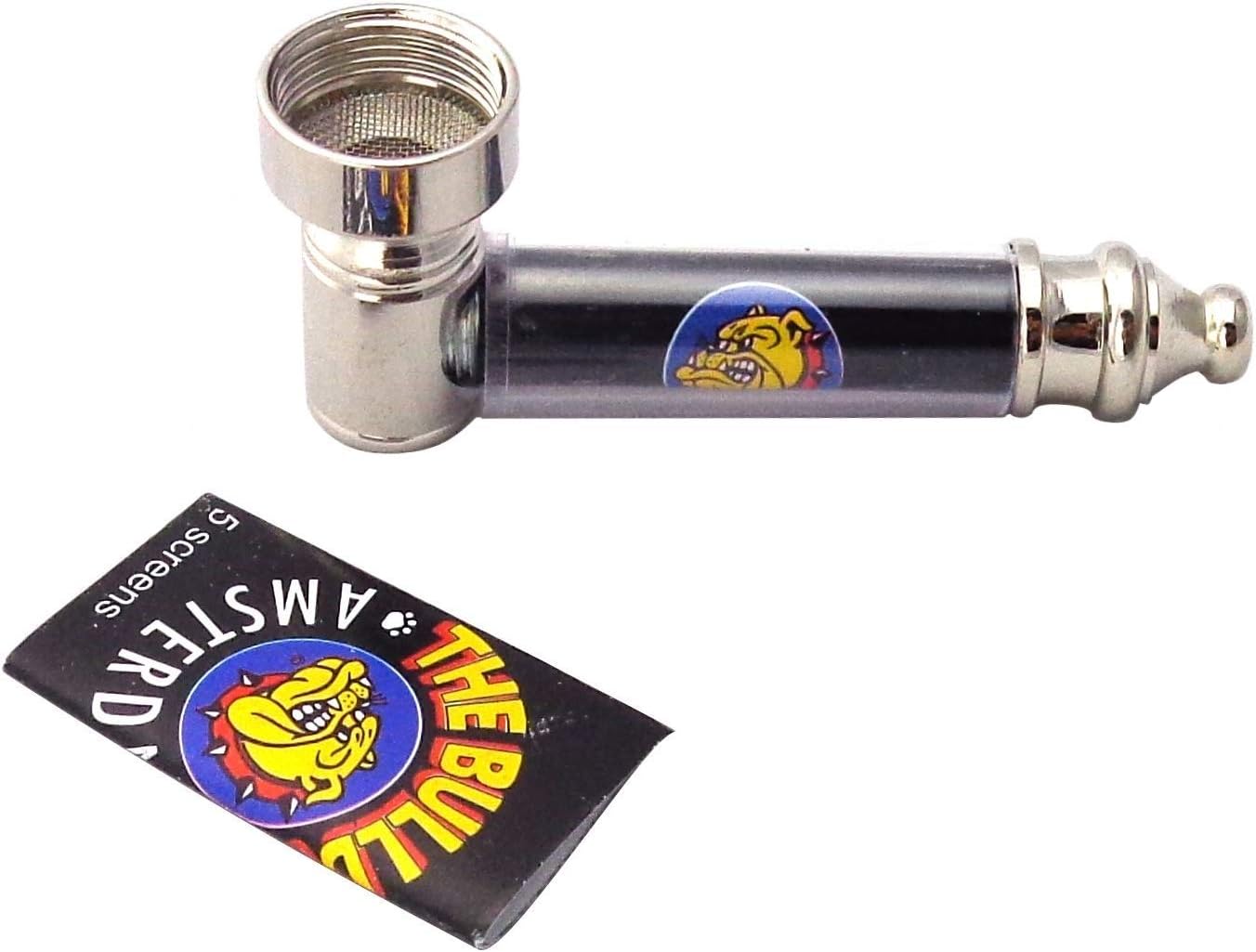The Bulldog Amsterdam Metal Pipe | Pocket Metal Thumb Pipes and Screens Set