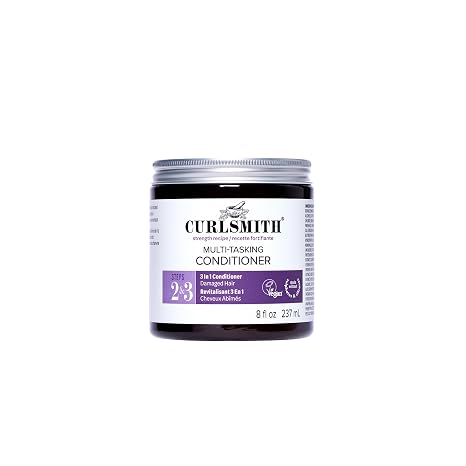 CURLSMITH Multi-Tasking 3-in-1 Curl Conditioner, Use as a Protein-Rich Rinse Out, Leave In or Deep Conditioner, For All Curl Types, Vegan & Cruelty-free