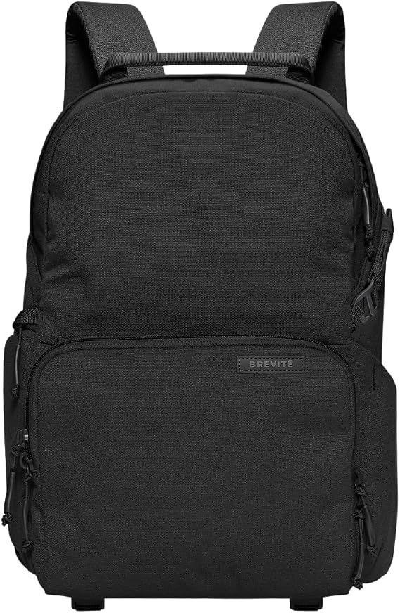 BREVITE - The Jumper - Compact Camera Backpacks for Photographers - A Minimalist & Travel-friendly Photography Backpack Compatible With Both Laptop & DSLR Accessories 18L (Triple Black)