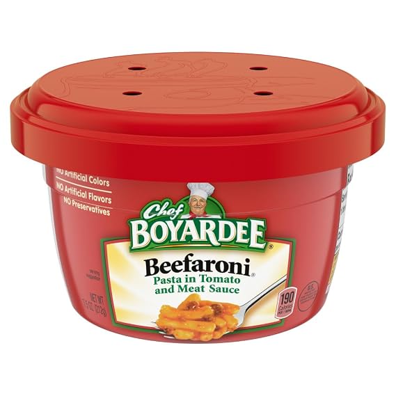 Case of Chef Boyardee Microwave Beefaroni (12 Total)
