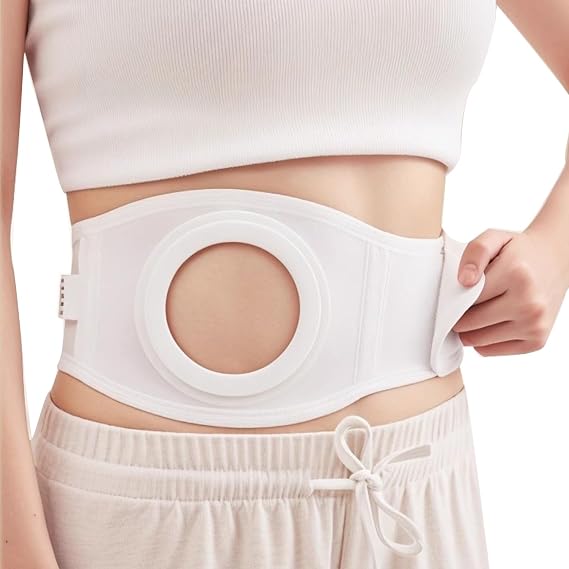 Ostomy Belts for Men & Women, Colostomy Belt, Stealth Belt for Ostomy Bag, for Colostomy Patients to Prevent Parastomal Hernia Stoma Opening(M)