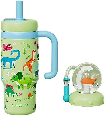 Drinking Cup with Whale Squirt, 24Oz Kids Cup with Water Fountain, Stainless Steel Whale Water Bottle,Leak Proof Weighted Straw Travel Tumbler