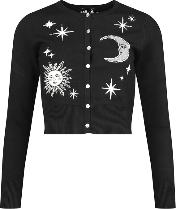 Hell Bunny Solaris Cardigan Celestial Stars Moon Constellations Gothic Witchcraft