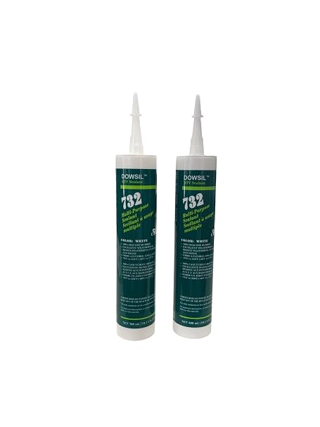 DOWSIL 732 Multi-Purpose Sealant White 10 oz (2-Pack)