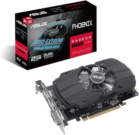 Asus Phoenix Radeon 550 PH-550-2G 2GB GDDR5 64Bit DX12 Gaming (Oyuncu) Ekran Kartı